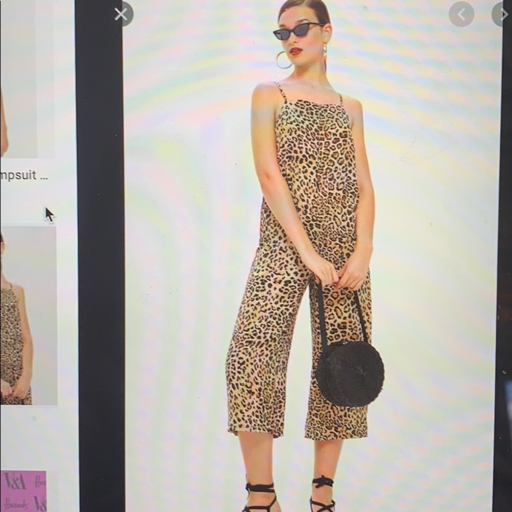 topshop leopard printed jumpsuit